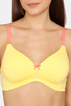 Rosaline Fashion Padded Non Wired 3/4th Coverage T-Shirt Bra - Aspen Gold — thumbnail 4